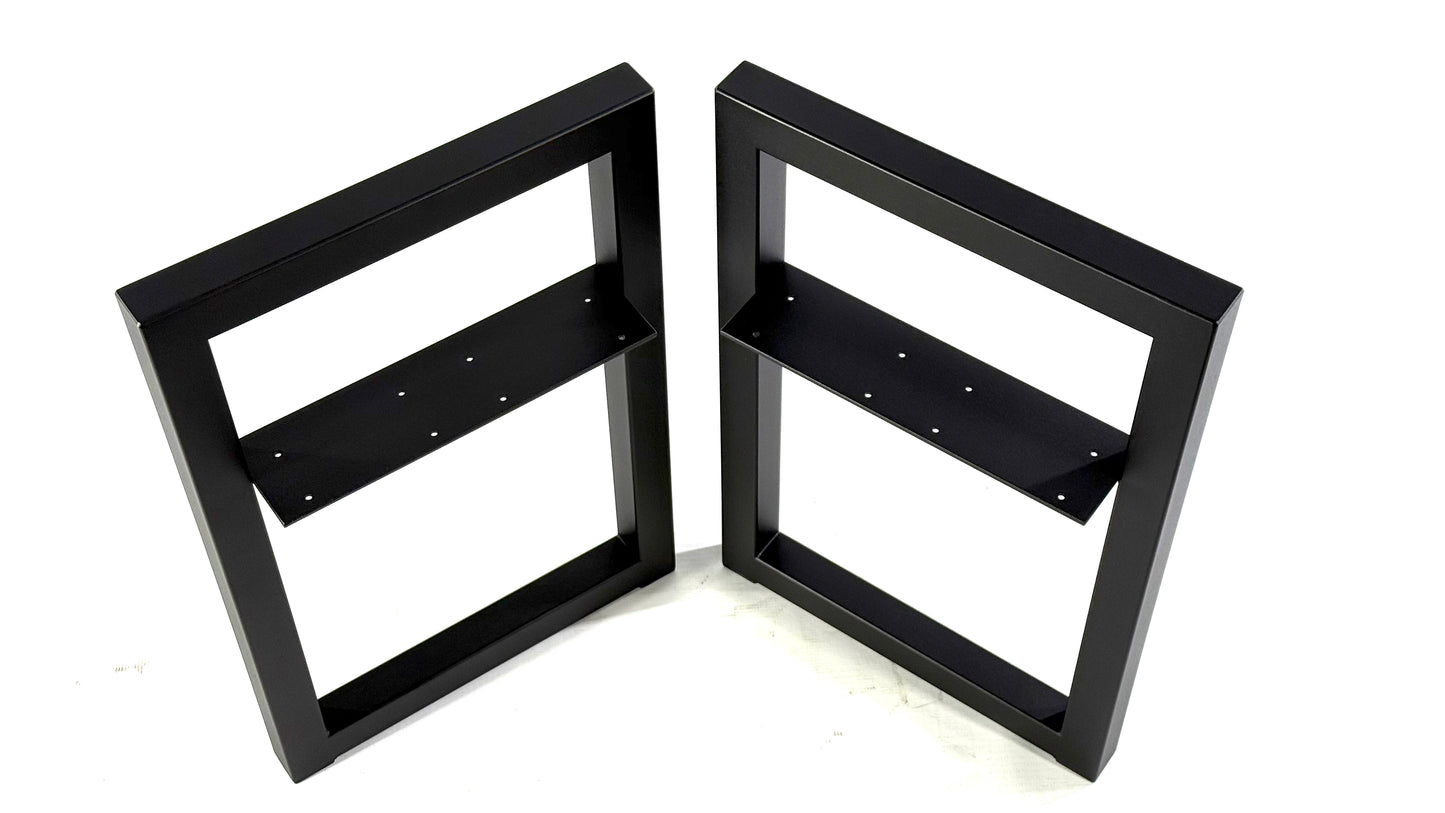 Top view of Metal Bench Legs - SQUARE
