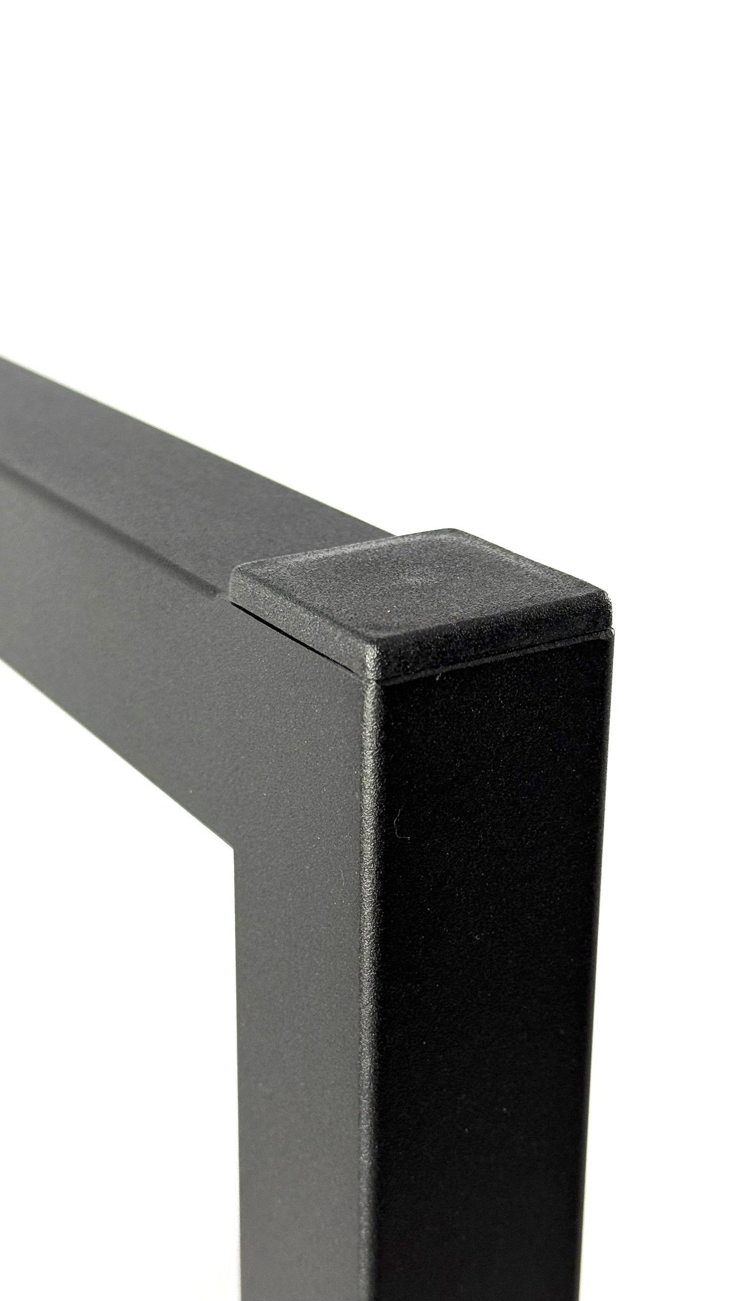 Close-up with neilon cup of Metal Bench Legs - SQUARE
