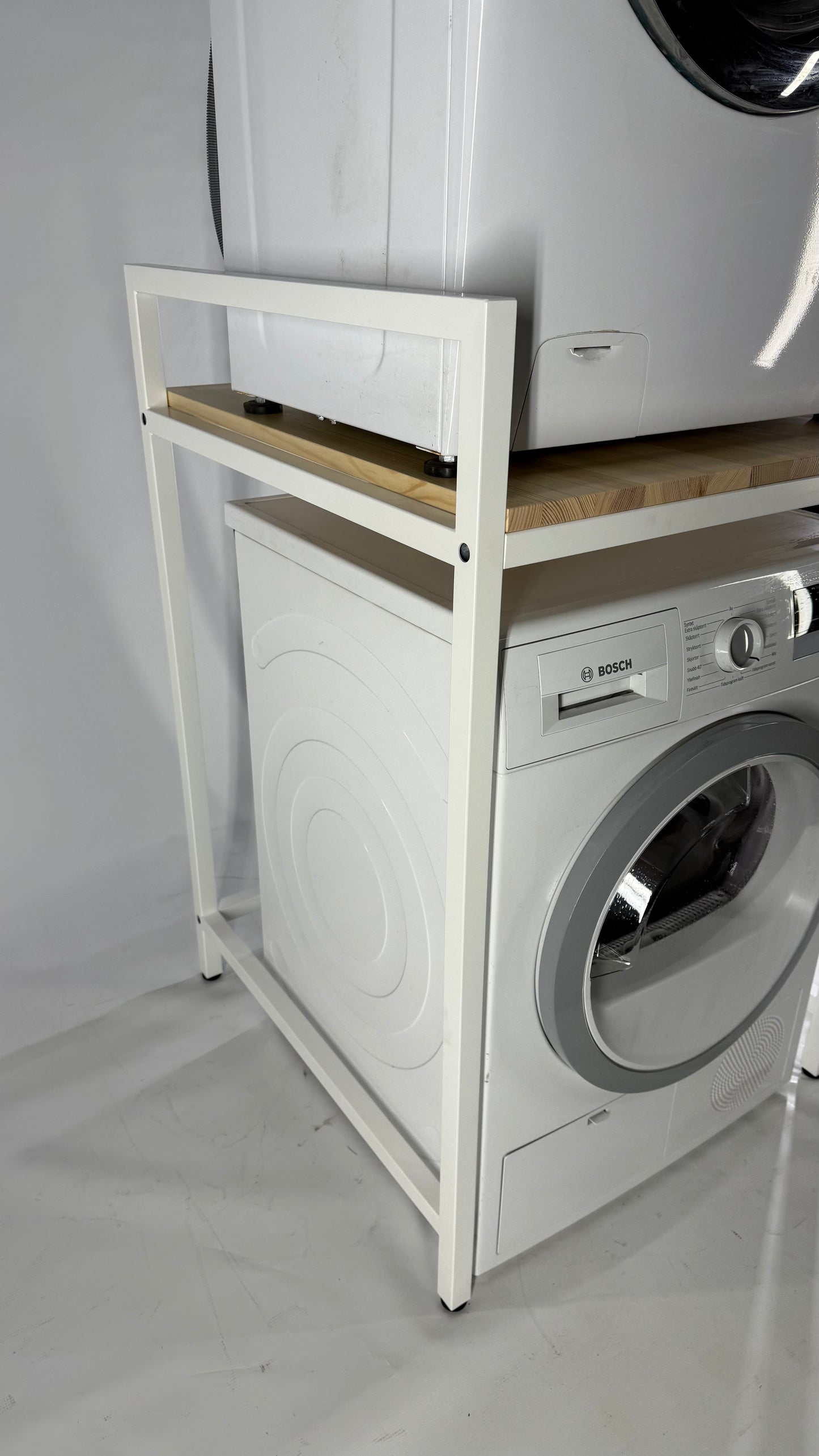 Side view with Steel Stand for Washing Machine and Dryer - FRESH