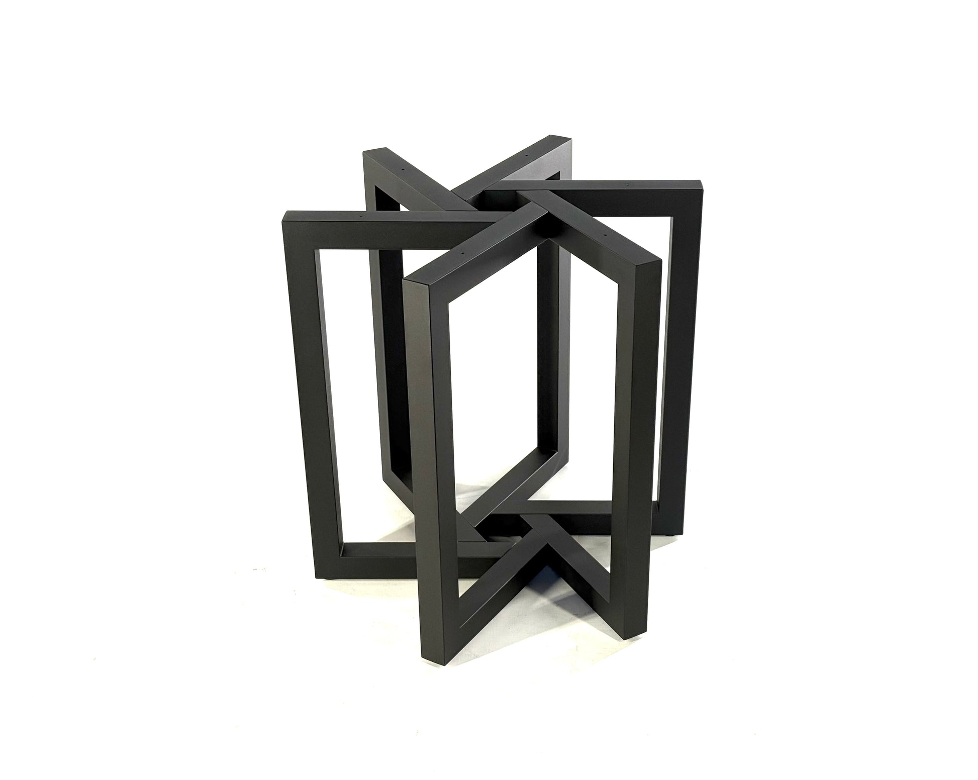 Front view with Metal Dining Table Base - SUN