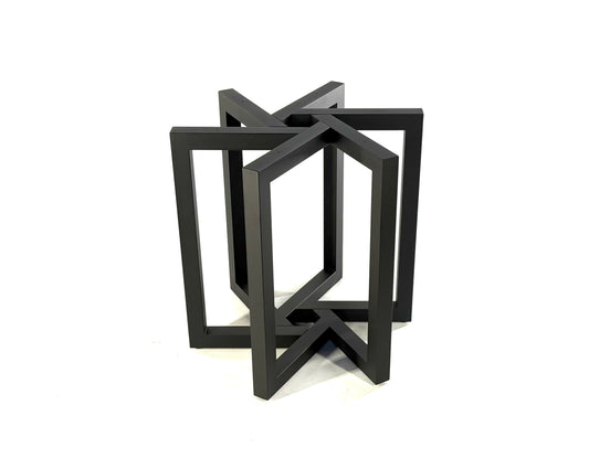 Front view with Metal Dining Table Base - SUN