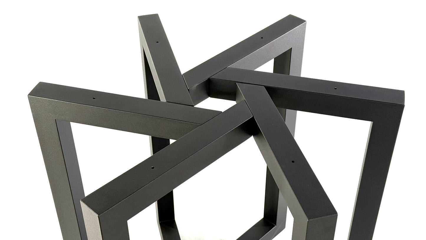 Top view of Metal Dining Table Base - SUN