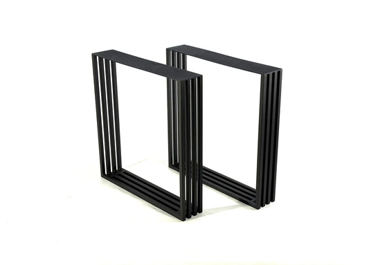 Front view with Modern Steel Table Legs