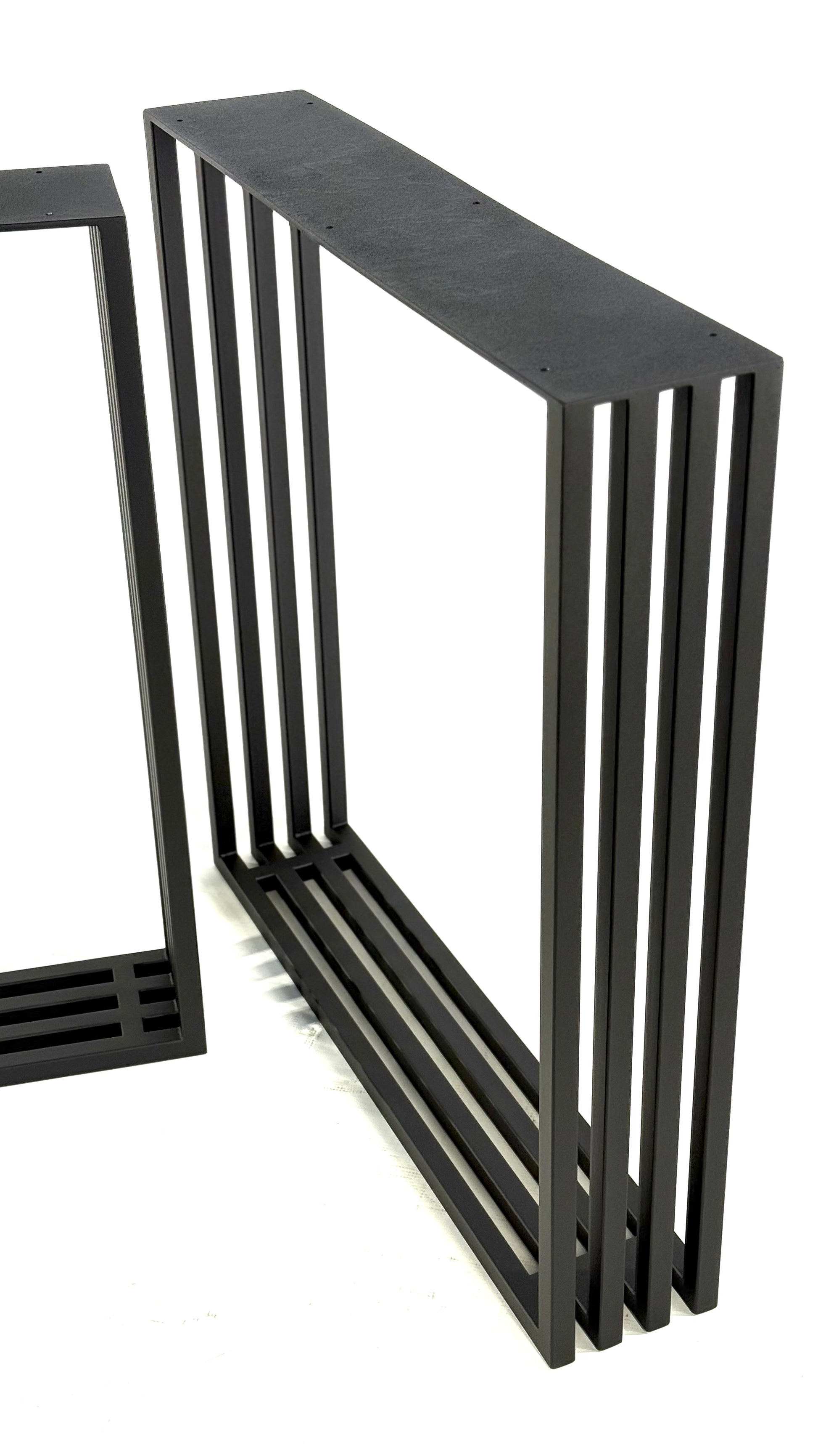 Close-up of Modern Steel Table Legs