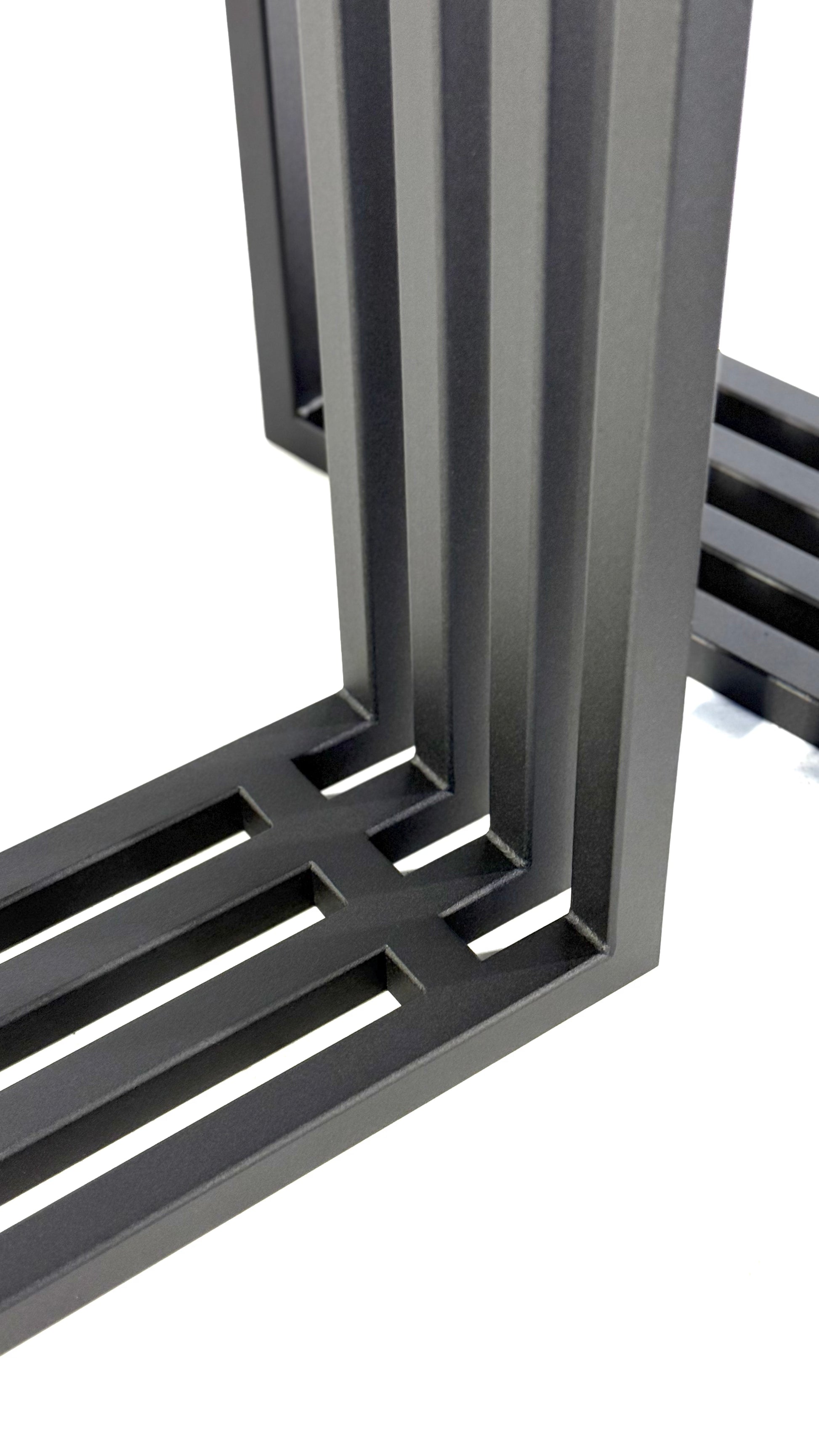 Close-up with bottom part of Modern Steel Table Legs