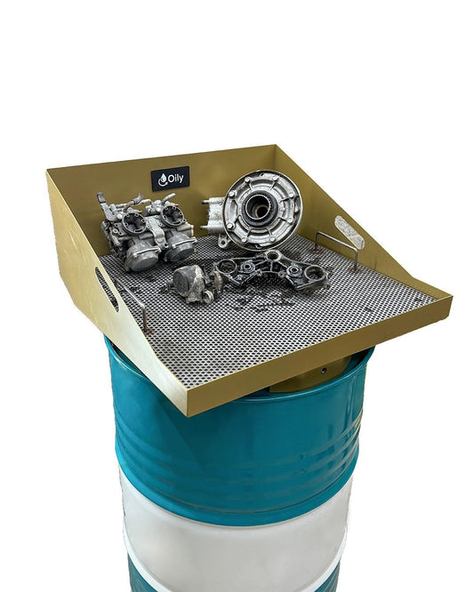 Heavy-Duty Metal Oil Drip Tray for Car Parts – OILY