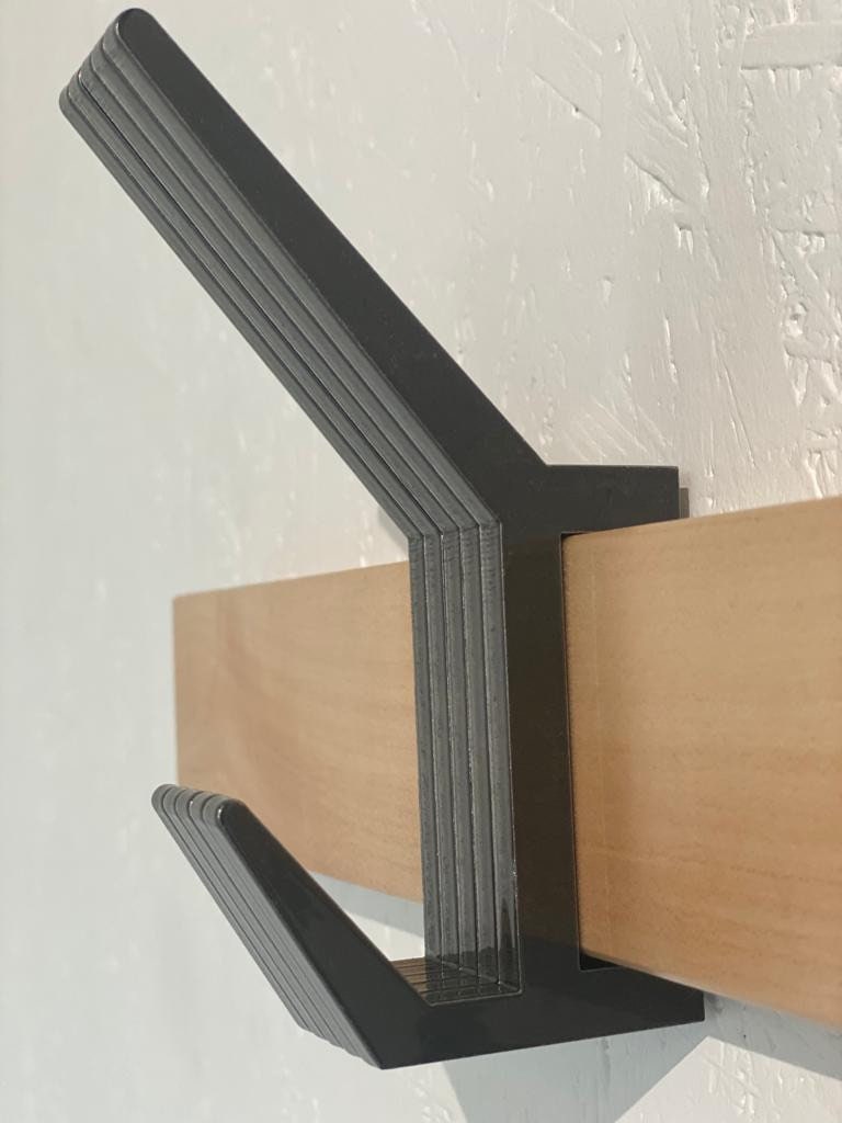Wooden COAT & HAT rack, Wooden rack with removable hooks, Stylish maple wood rack with sliding hooks, Entryway coat hooks/ MAPLE