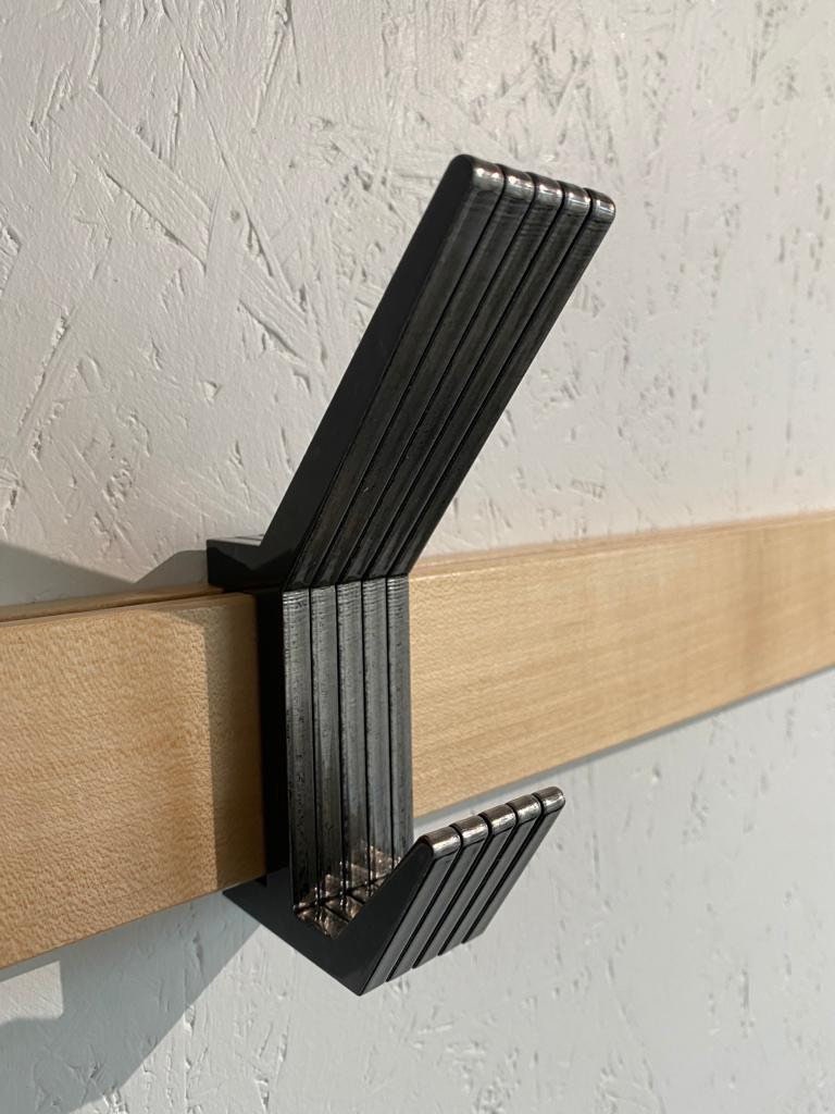 Wooden COAT & HAT rack, Wooden rack with removable hooks, Stylish maple wood rack with sliding hooks, Entryway coat hooks/ MAPLE
