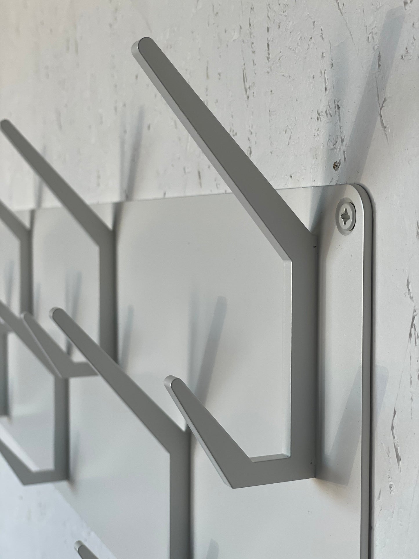 INDUSTRIAL STYLE steel coat & hat rack covered with powder coating/ WHITE