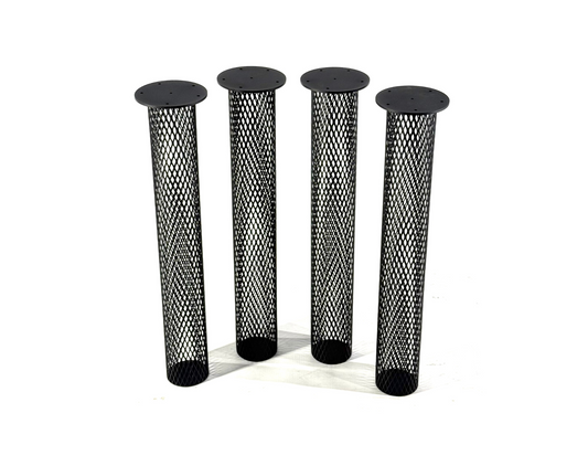 Front view of Steel Dining Table Legs covered with powder coating, set of 4