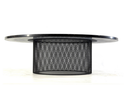 Bottom view with marble top of Steel Coffee table base - CIRCLE