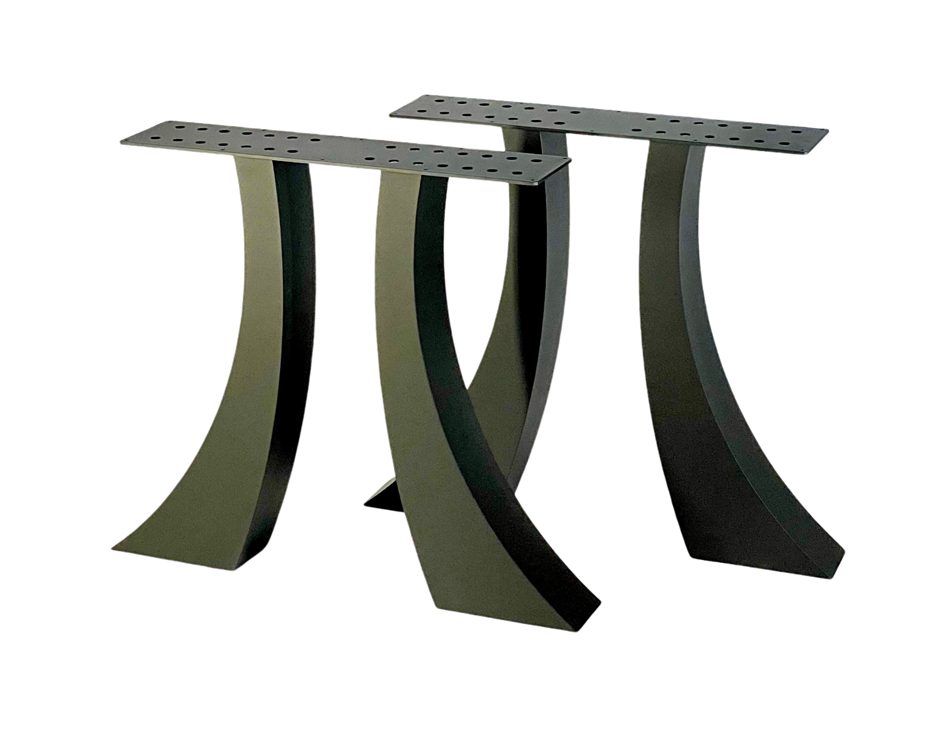 Front view of Dining Table Legs - TRESTLE DOUBLE