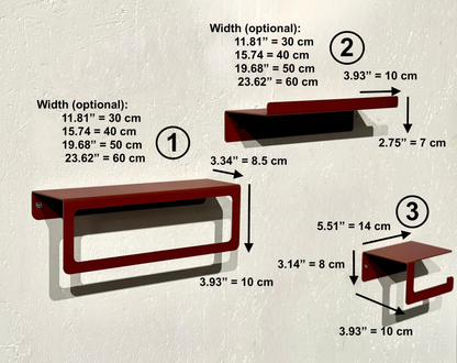 Modern Steel Wall Shelf Set with Towel Bar and Toilet Paper Holder
