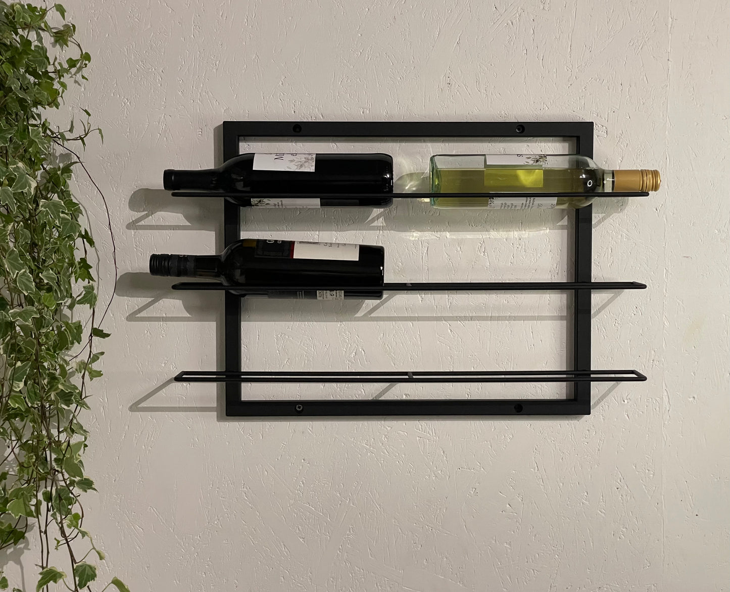 Wall-Mounted Metal Wine Rack - VINO