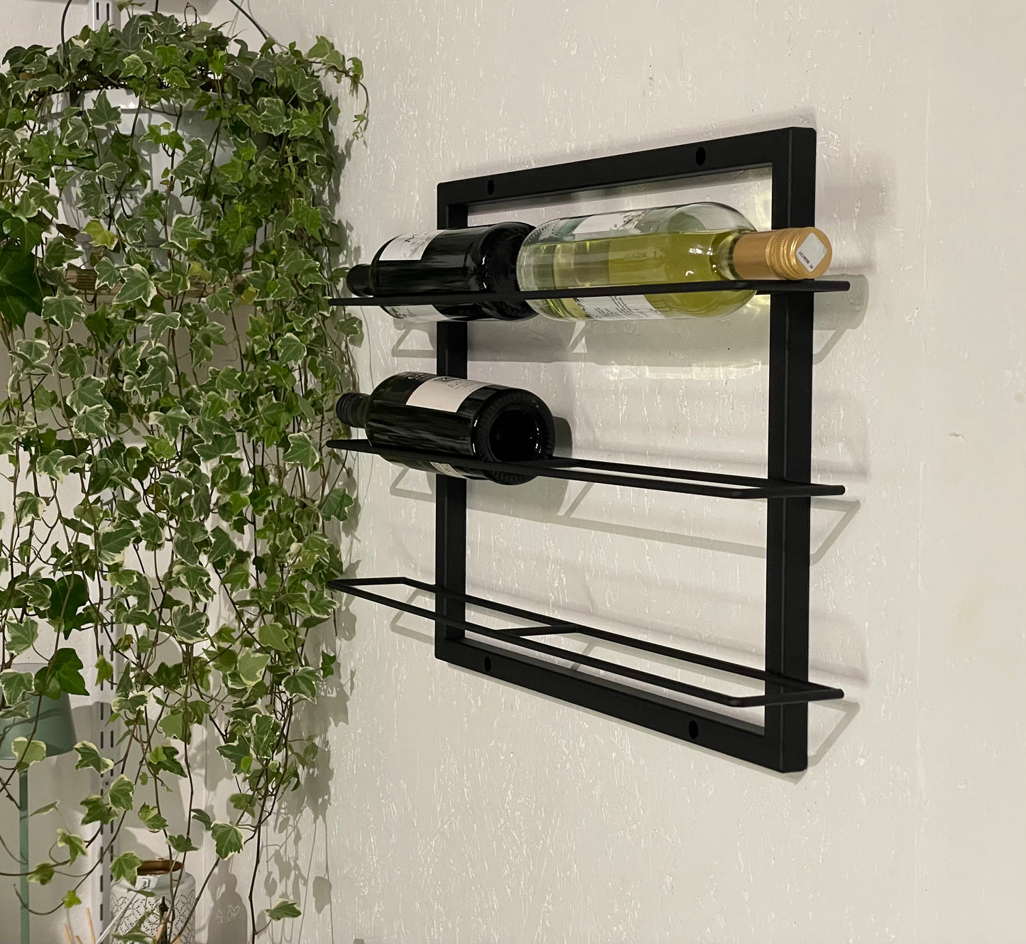 Wall-Mounted Metal Wine Rack - VINO