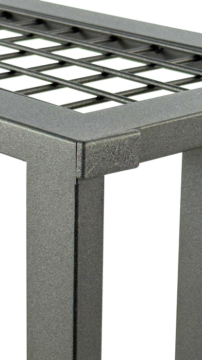Modern Steel Firewood Rack with Mesh Sides - SQUARE