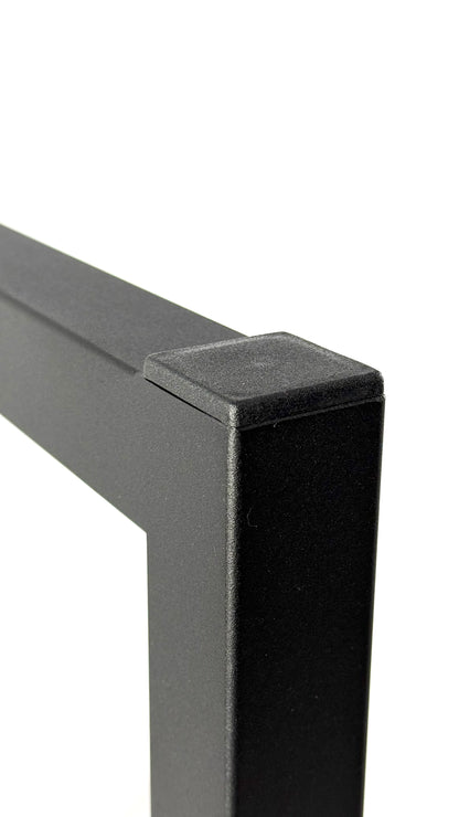 Close-up with neilon cup of Metal Bench Legs - SQUARE