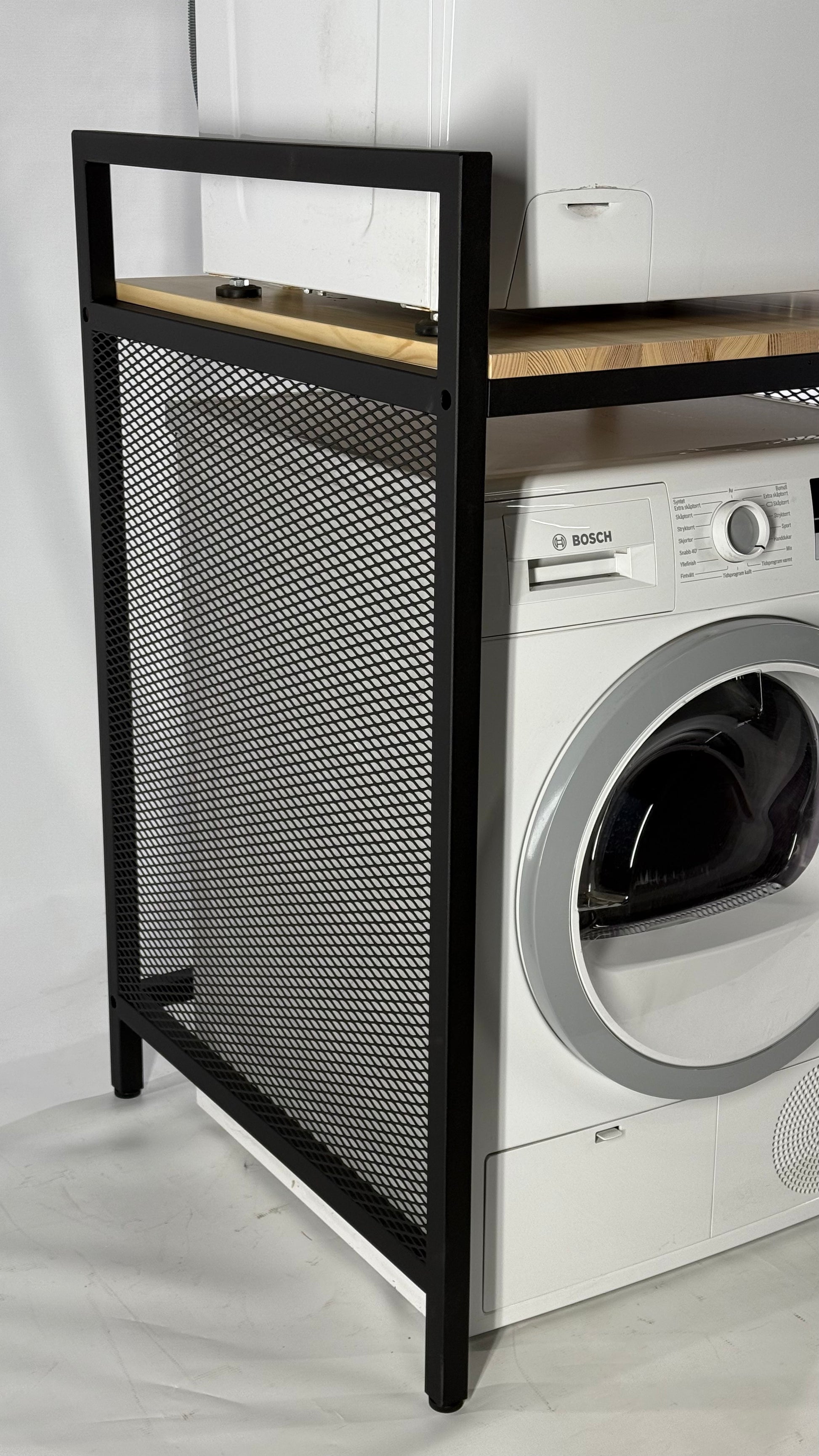 Side view of Steel Stand for Washing Machine and Dryer - AIR