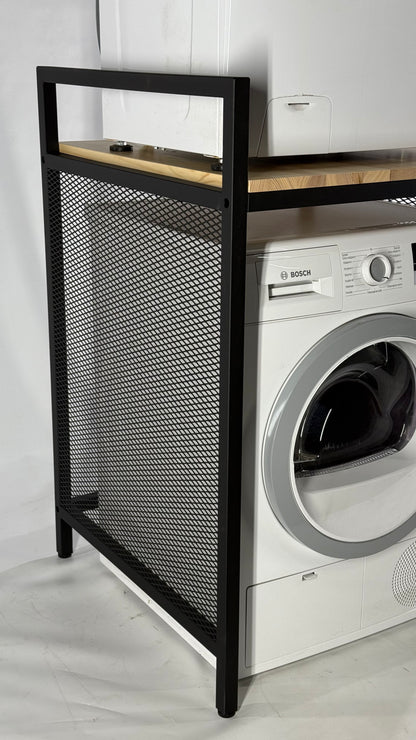 Side view of Steel Stand for Washing Machine and Dryer - AIR