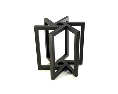 Front view with Metal Dining Table Base - SUN
