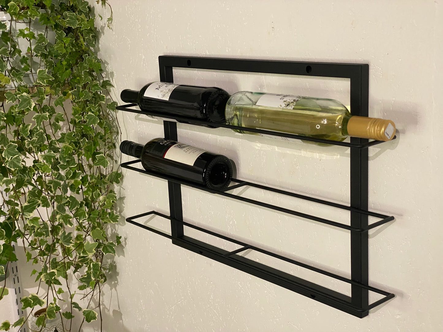 Wall-Mounted Metal Wine Rack - VINO