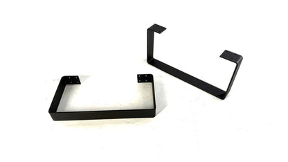 Side view of Set of 2 Metal Table Legs – Industrial Steel Bench & Console Frame – Powder Coated Furniture Legs for TV Stand, Sideboard, Coffee Table