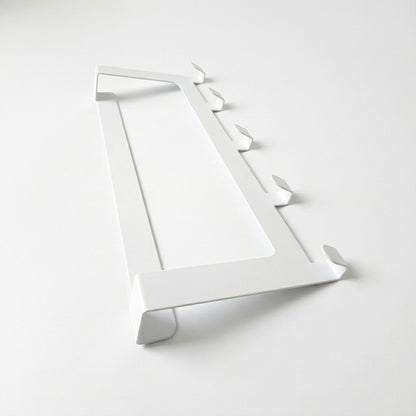 Industrial Over the Door 5-Hook - White Closeup Look