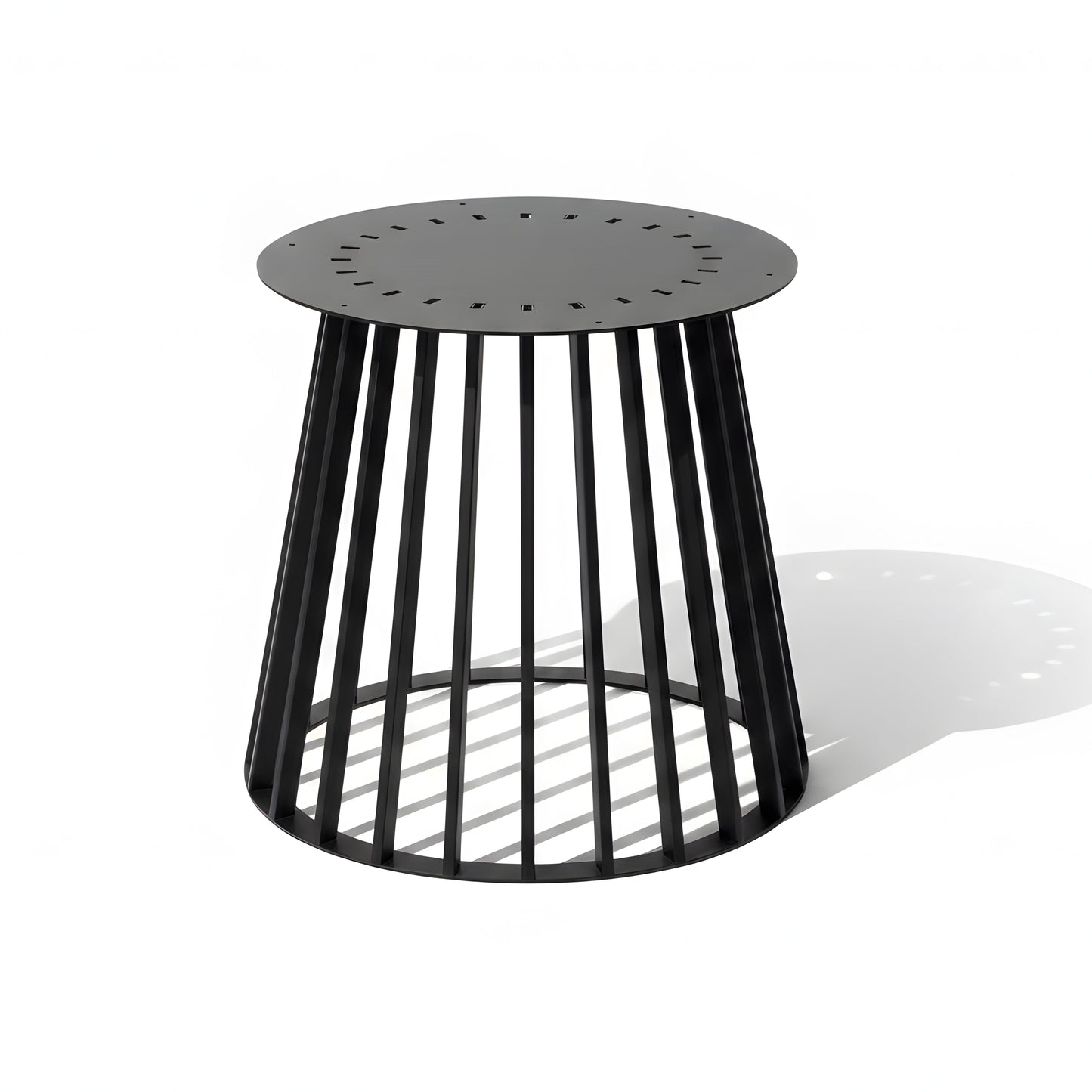 Modern Round Metal Table Base | Industrial Steel Cone Pedestal for Coffee & Side Tables