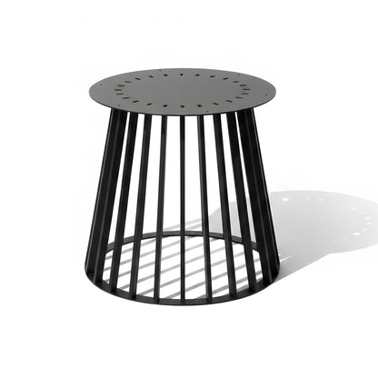Modern Round Metal Table Base | Industrial Steel Cone Pedestal for Coffee & Side Tables