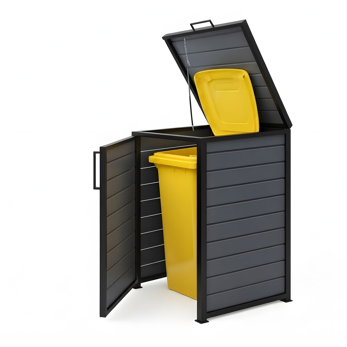 Outdoor Bin Storage Black Frame