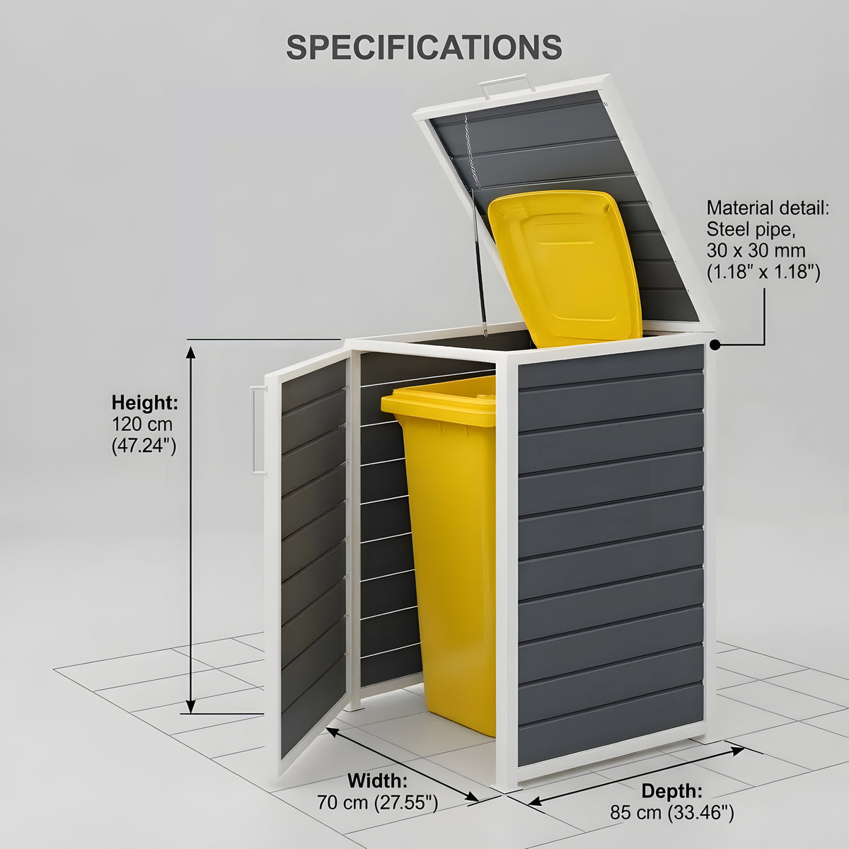 Outdoor Bin Storage Dimensions
