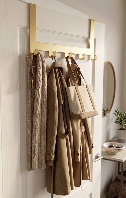 Over the Door 5 Hook Rack - Product Image