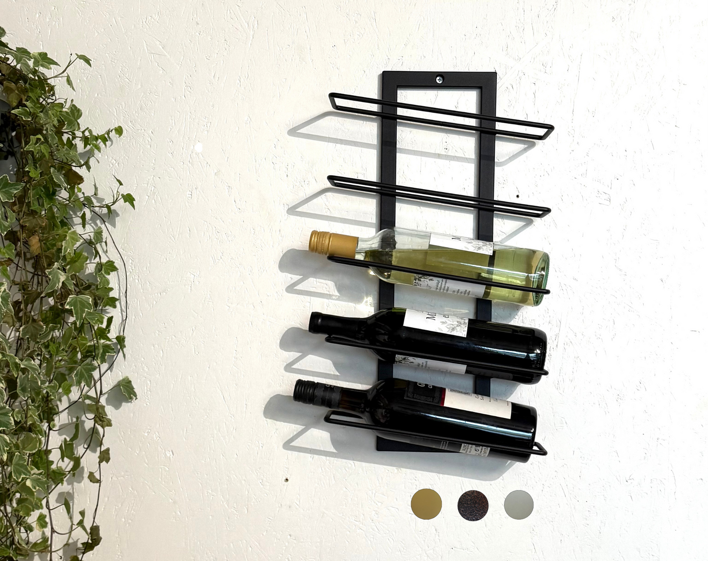 Wall-Mounted Metal Wine Rack - APPLE