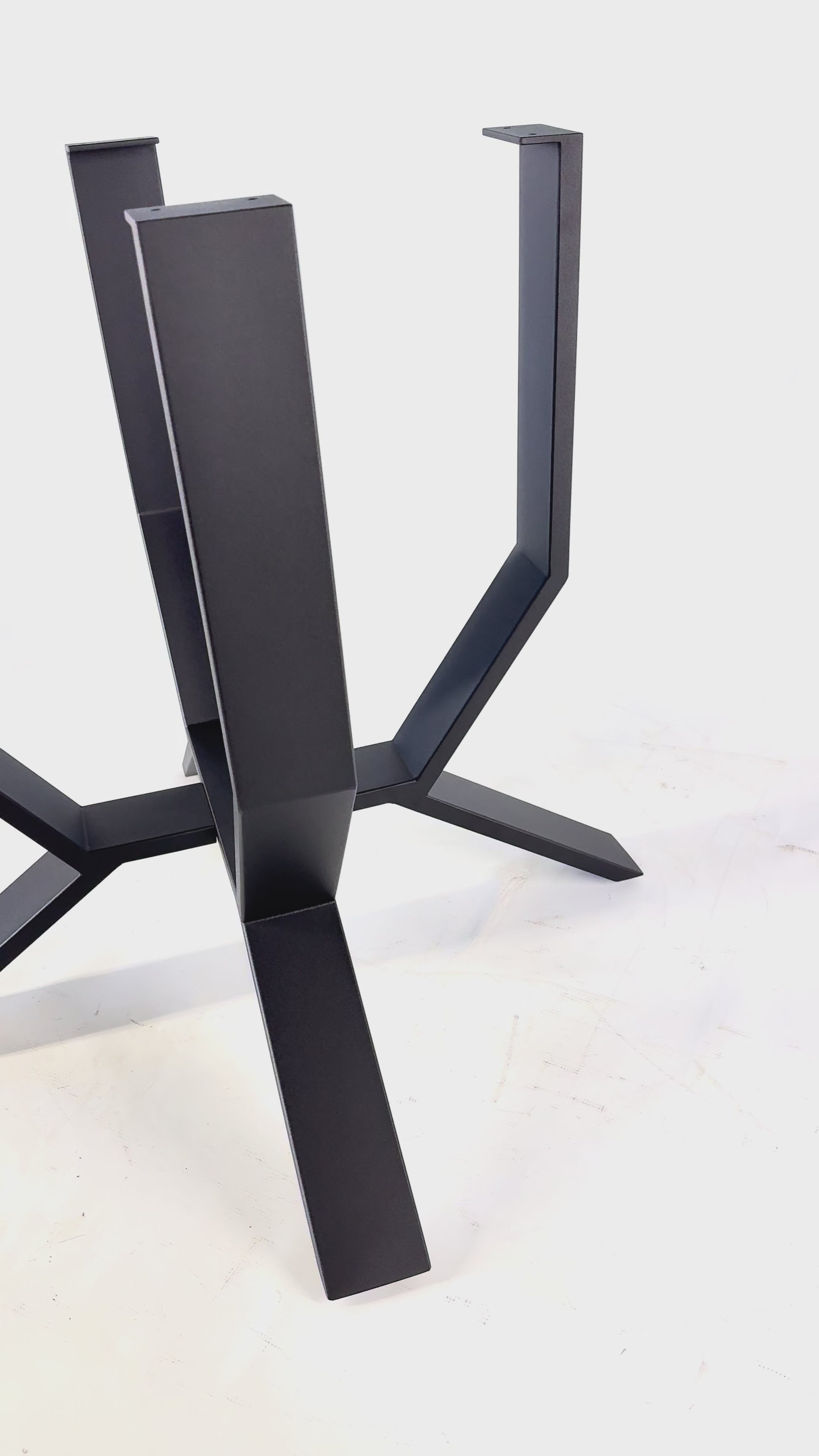 Video of Black Steel Table Base for Dining or Kitchen Table - TULIP