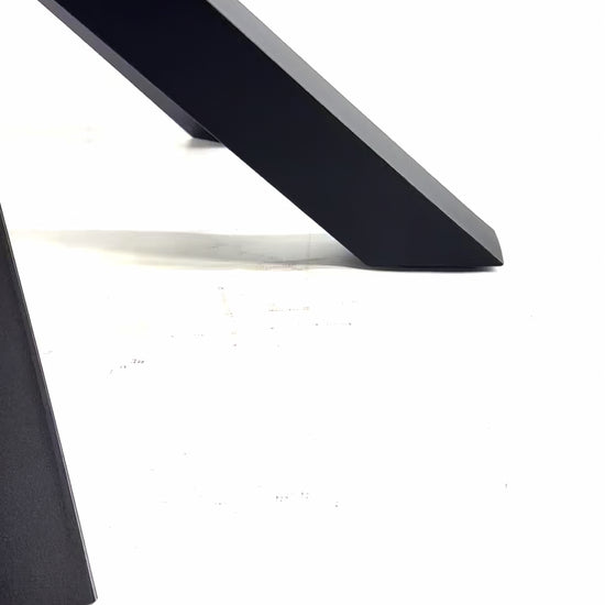 Video of Spider style table base covered with powder coating black