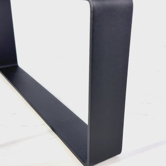 Video of Set of 2 Metal Table Legs – Industrial Steel Bench & Console Frame – Powder Coated Furniture Legs for TV Stand, Sideboard, Coffee Table