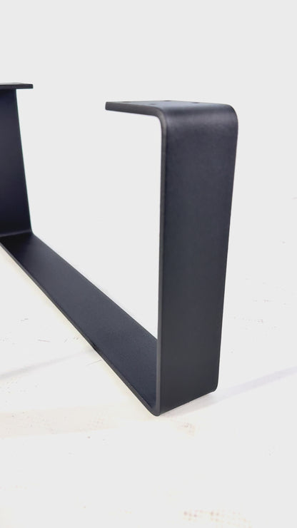 Video of Set of 2 Metal Table Legs – Industrial Steel Bench & Console Frame – Powder Coated Furniture Legs for TV Stand, Sideboard, Coffee Table