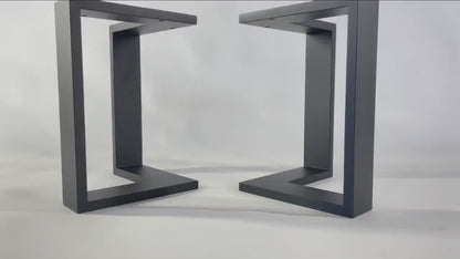 SET of 2 L-shape BENCH/ COFFEE  table legs, Industrial style legs,Loft style legs,Minimalist style legs,Steel legs,Metal legs,Bench base