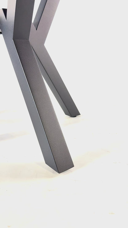 Video with Industrial Spider-Style Steel Table Base - URBAN