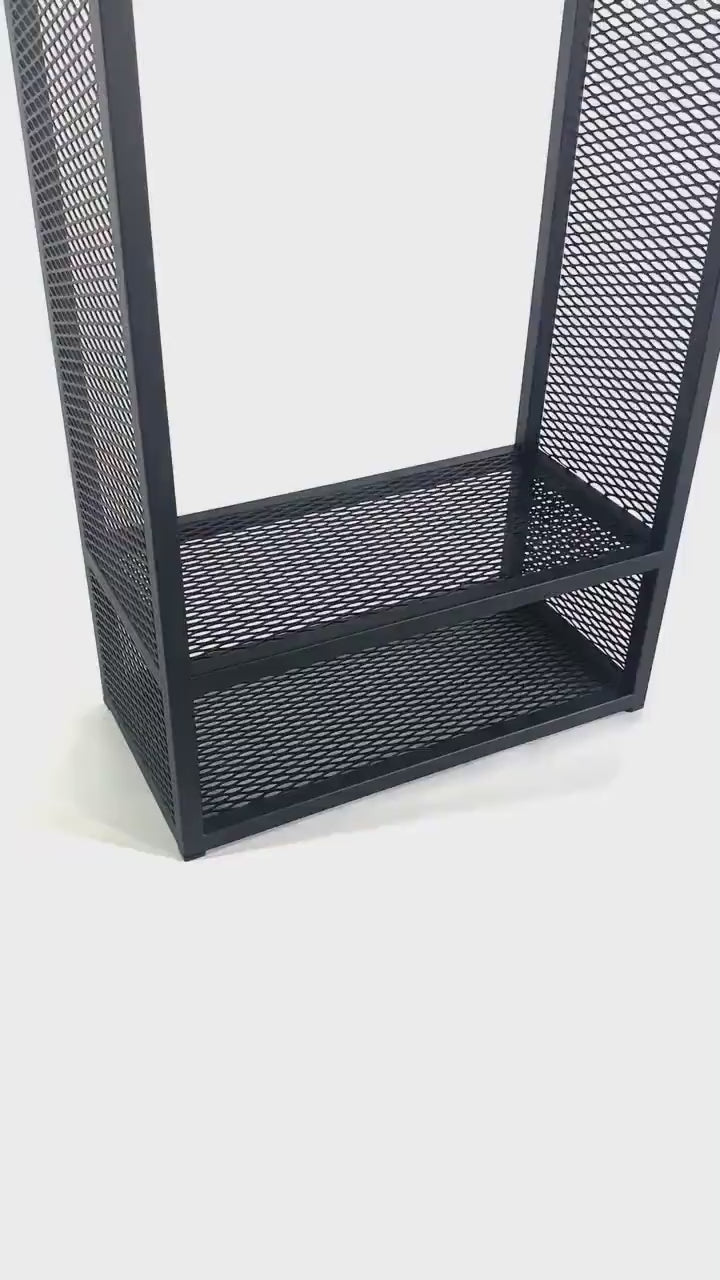 STEEL FIREWOOD RACK with shelf / Vertical firewood rack/ Floor firewood rack