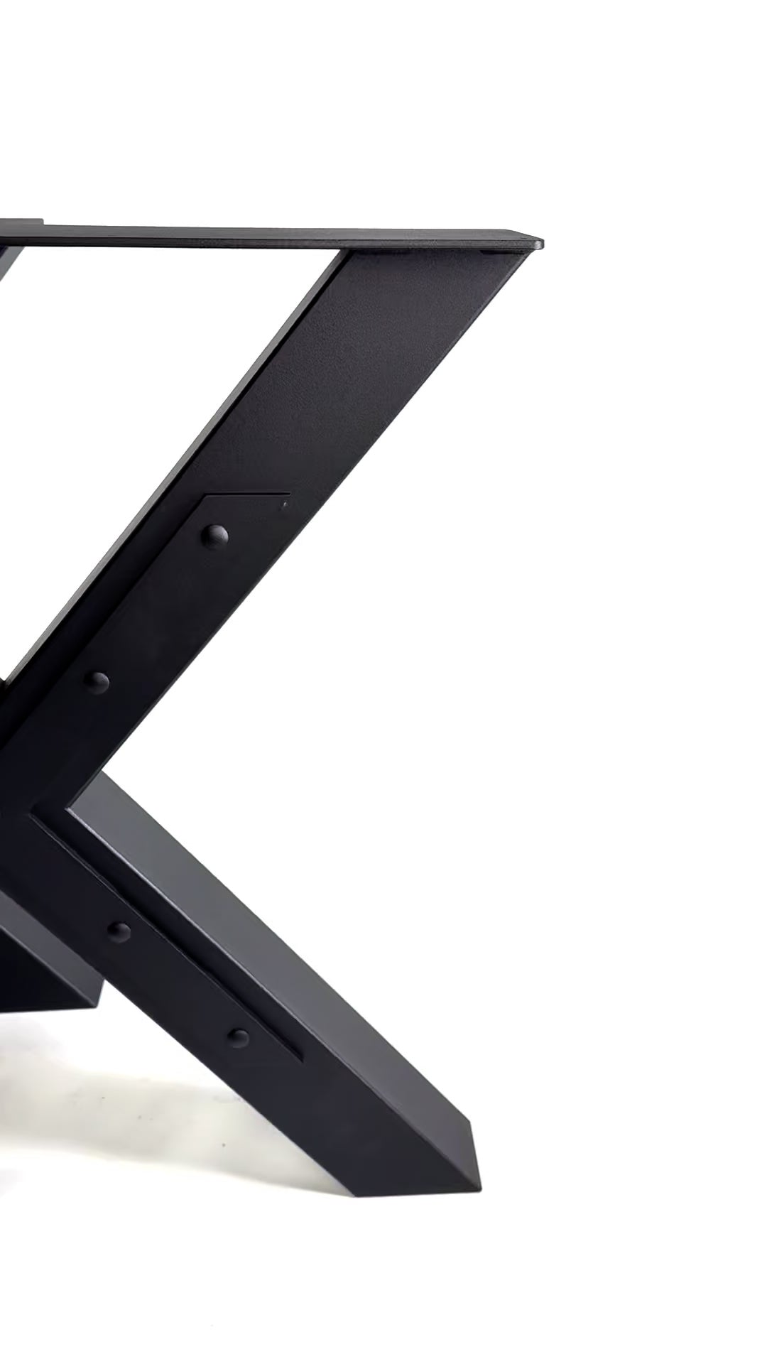 Close-up video of Heavy Duty Steel X-Frame Table Legs - FARM