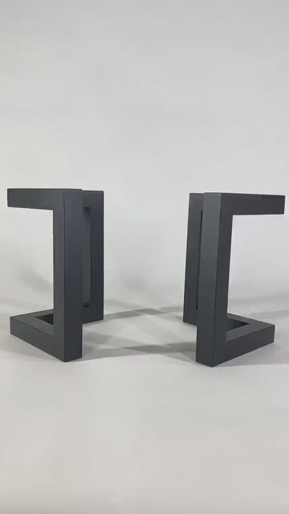 SET of 2 L-shape BENCH/ COFFEE  table legs, Industrial style legs,Loft style legs,Minimalist style legs,Steel legs,Metal legs,Bench base