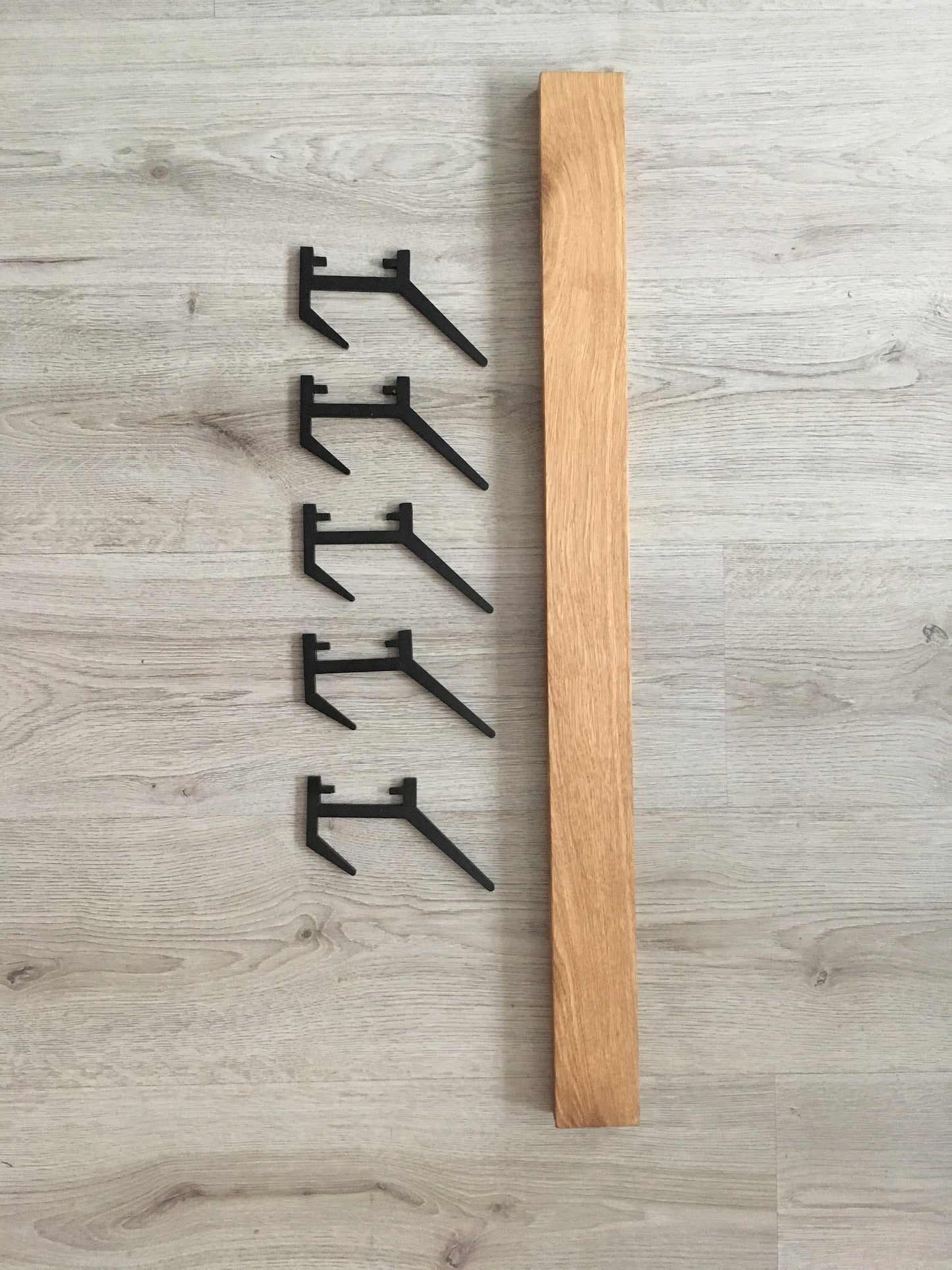 EXCLUSIVE wooden COAT & HAT rack, Wooden rack with removable hooks, Stylish oak wood rack with sliding hooks, Entryway coat hooks,Home decor