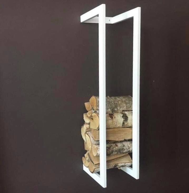 ELEGANT WALL FIREWOOD rack,Steel firewood rack,Firewood holder,Firewood storage,Scandinavian,Loft,Minimalist,Industrial,Home accessorie,Gift