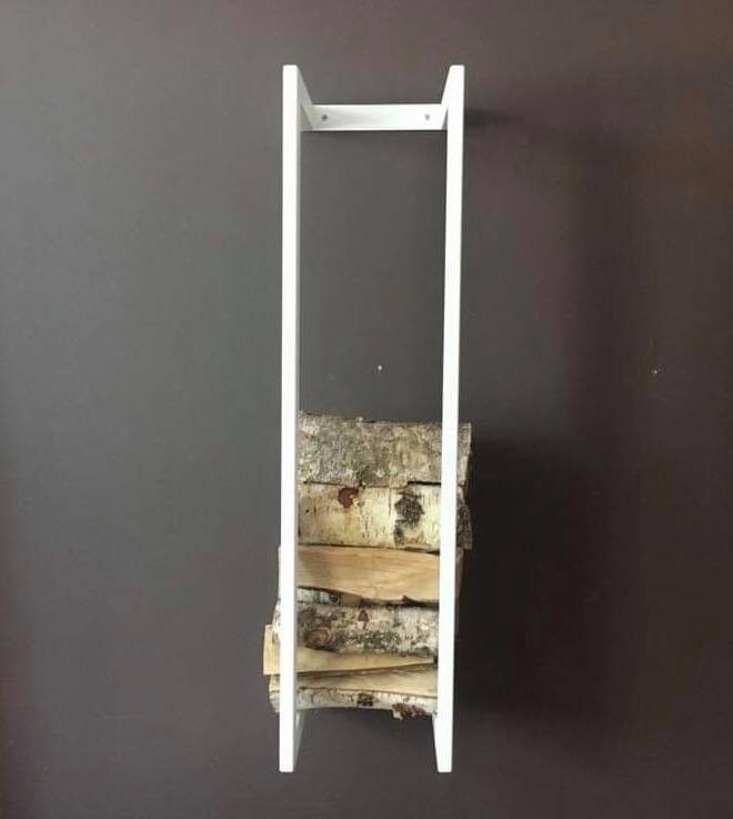 ELEGANT WALL FIREWOOD rack,Steel firewood rack,Firewood holder,Firewood storage,Scandinavian,Loft,Minimalist,Industrial,Home accessorie,Gift