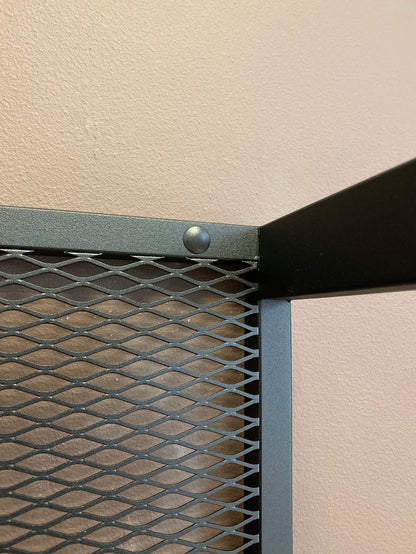 ELEGANT WALL FIREWOOD rack with wall protector/ steel sieve