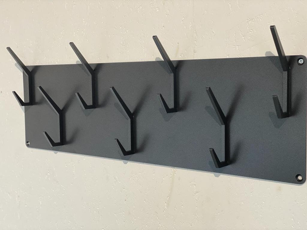 INDUSTRIAL STYLE steel coat & hat rack covered with powder coating/ BLACK