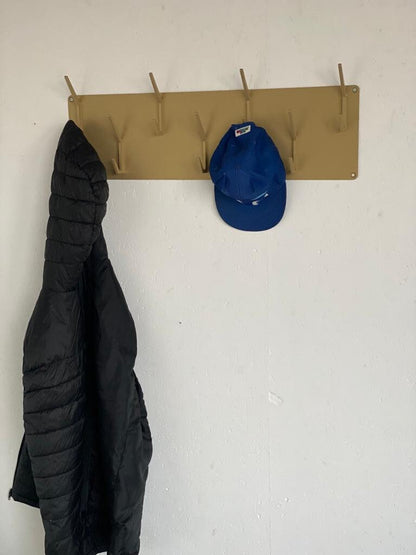 INDUSTRIAL style steel coat & hat rack covered with powder coating/ ANODIC GOLD