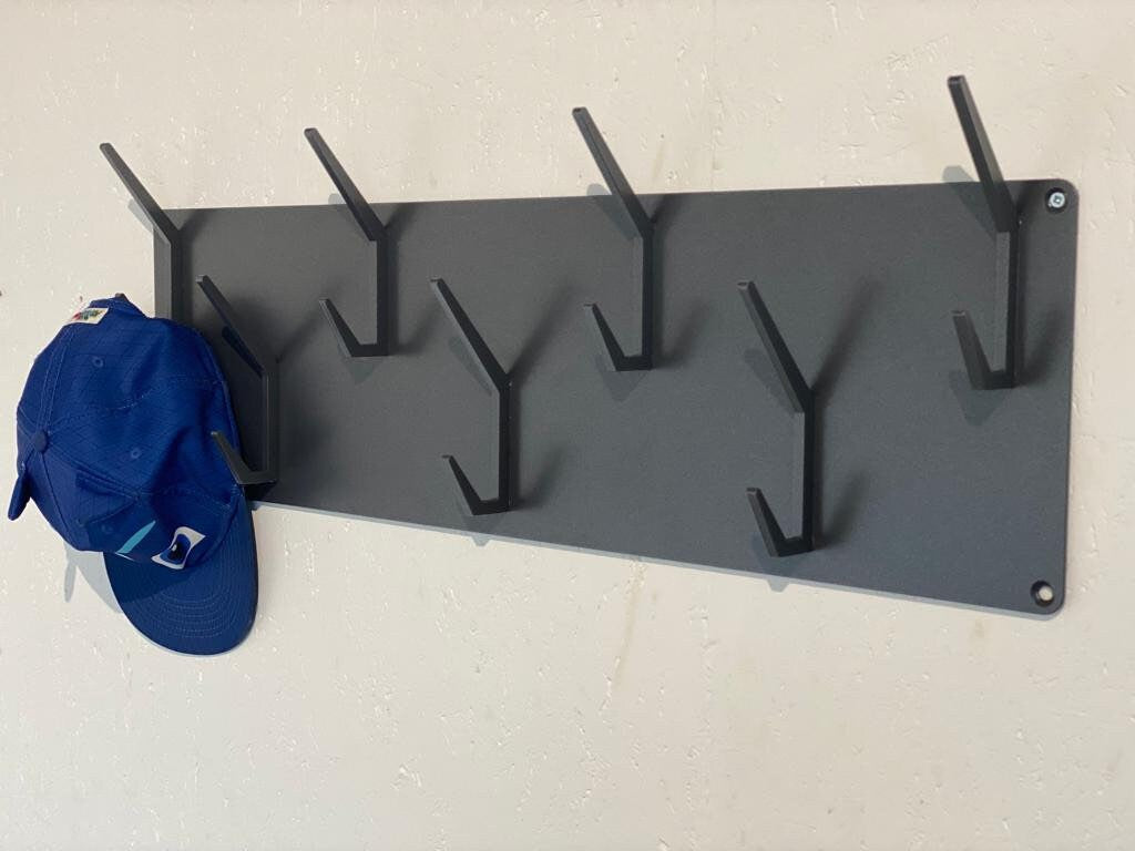 INDUSTRIAL STYLE steel coat & hat rack covered with powder coating/ BLACK