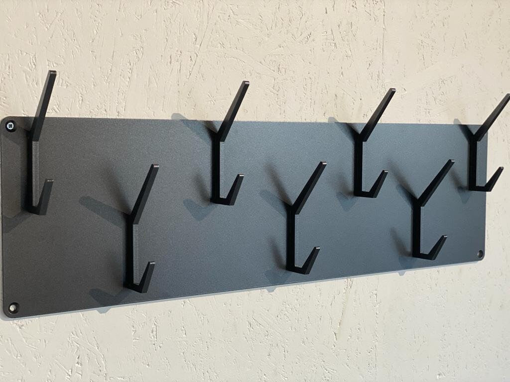 INDUSTRIAL STYLE steel coat & hat rack covered with powder coating/ BLACK